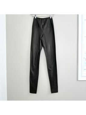 Wilfred Daria Pant Faux Leather Green Gray Womens Size XS